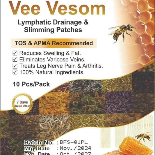 Vee Vesom Lymphatic Daiamage & Sliming Patches (10 Patches)