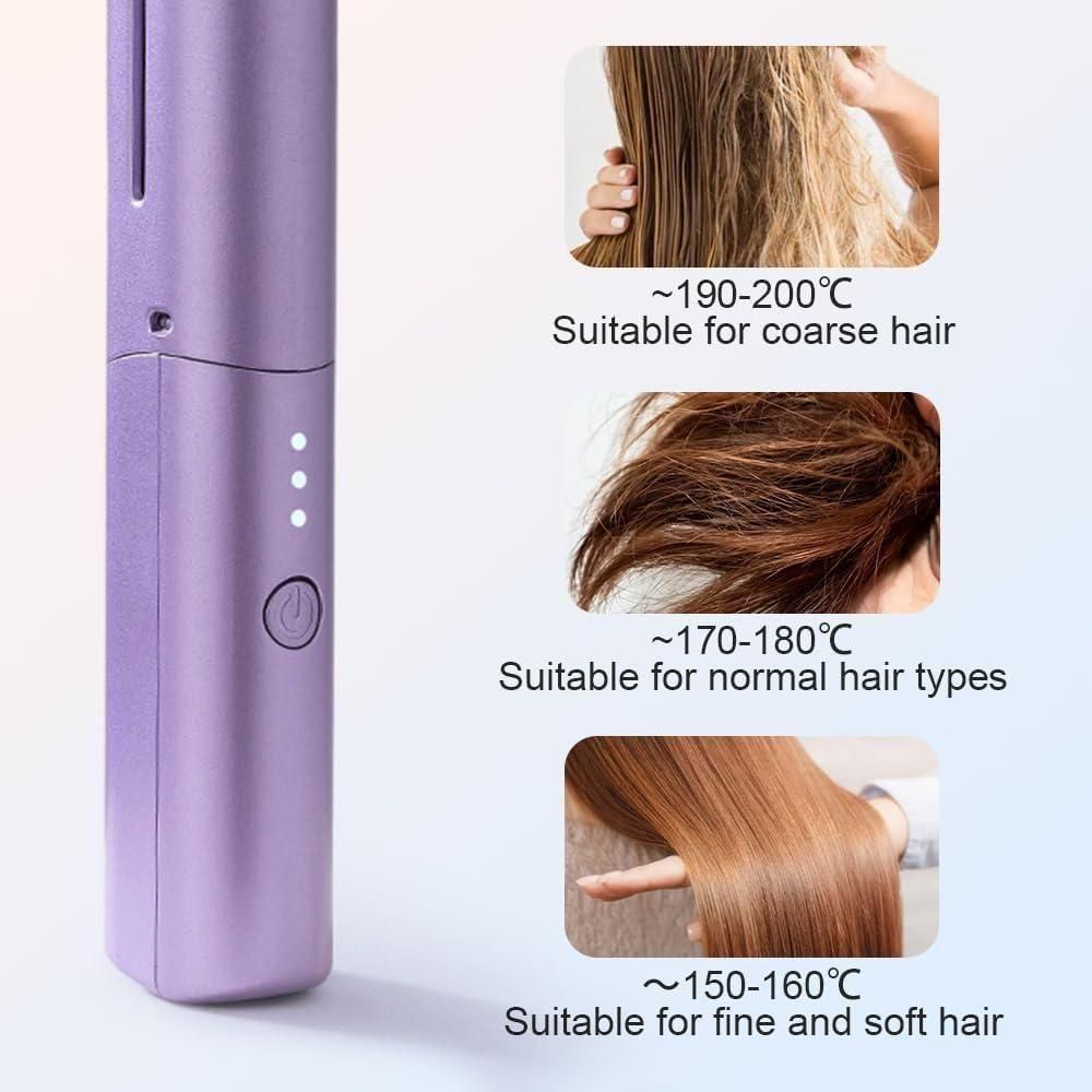 Cordless Portable Hair Straightener Comb | Salon Style Hair at Home